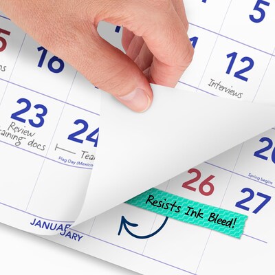 2027 AT-A-GLANCE 12 x 27 Three-Month Wall Calendar, White/Purple (PM11-28-27)