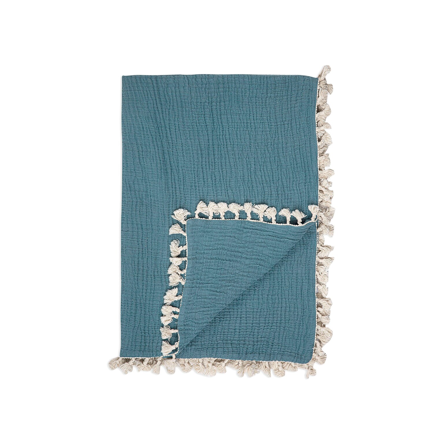 Baby Crane 6-Layer Muslin Blanket, Riverstone (BC-140BL-4)