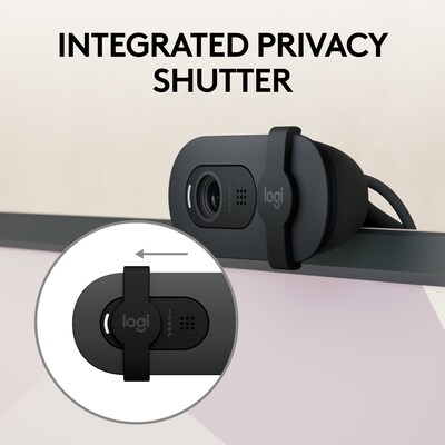Logitech Brio 105 Full HD 1080p Webcam, 2 Megapixels, Black (960-001579)