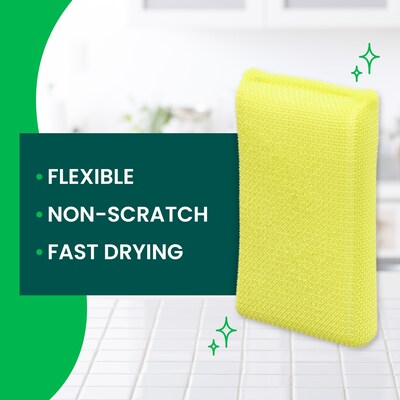 Scotch-Brite Dobie All-Purpose Non-Scratch Scouring Pad, Yellow, 3/Pack (723-2F)