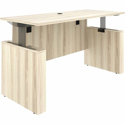 Lorell Essentials 72" W Sit to Stand Executive Desk, Modern Elm (LLR66307)