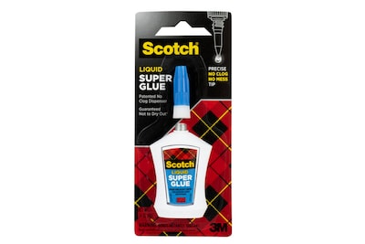 Scotch® Super Glue, .14 oz., White (AD124)