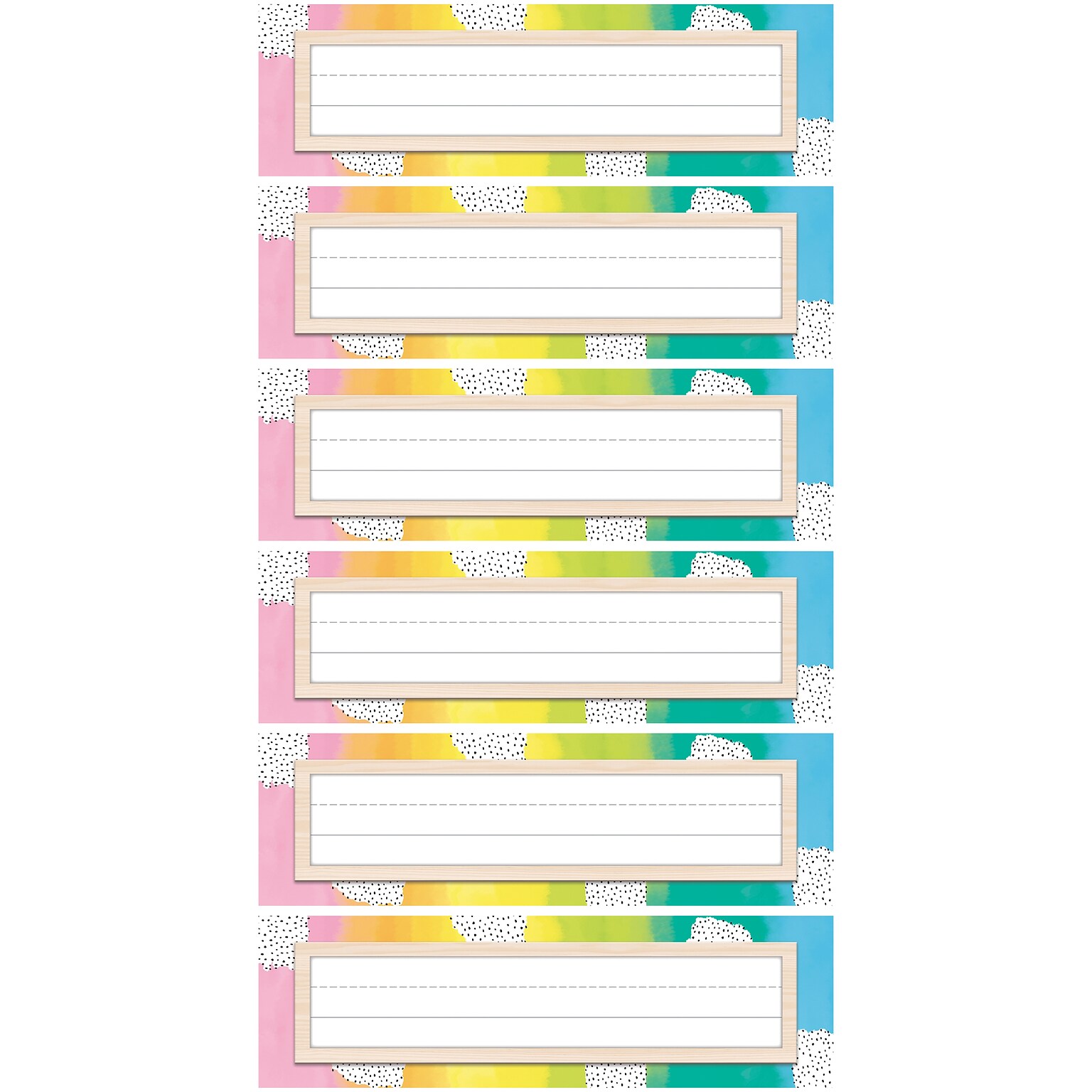 Happily Ever Elementary Creatively Inspired School Name Plates, 9.5 x 2.8, 36/Pack, 6 Packs/Bundle (CD-122156-6)