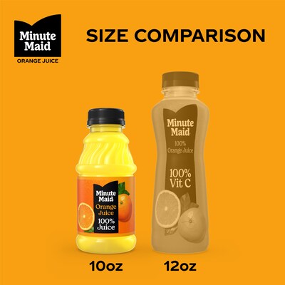 Minute Maid 100% Orange Juice, 10 oz., 24 Bottles/Carton (00025000056857)