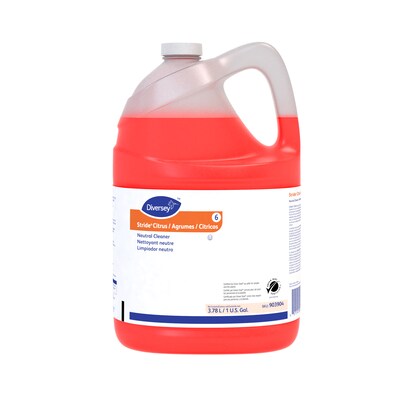 Diversey Stride Citrus Neutral Floor Cleaner, 1 Gallon, 4/Carton (903904)