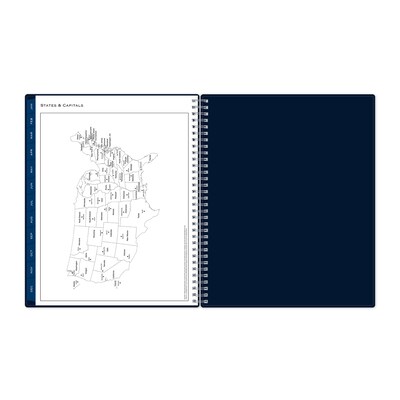 2027 Blue Sky Passages 8.5" x 11" Calendar Year Weekly & Monthly Standard Planner, Plastic Cover, Solid Navy (148659-27)