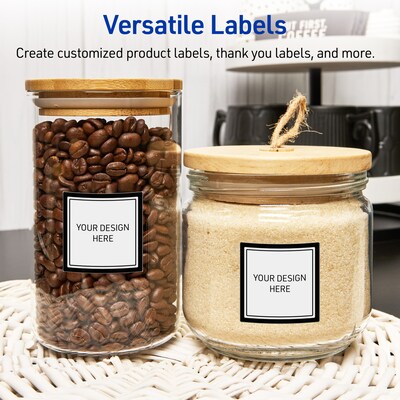 Avery Laser/Inkjet Square Multipurpose Labels, 3" x 3", White, 60/Pack (S00-DM3)
