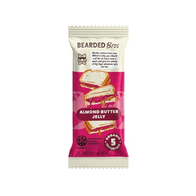 Bearded Bros Gluten Free Almond Butter Jelly Energy Bar, 1.9 oz., 10/Pack (220-02917)