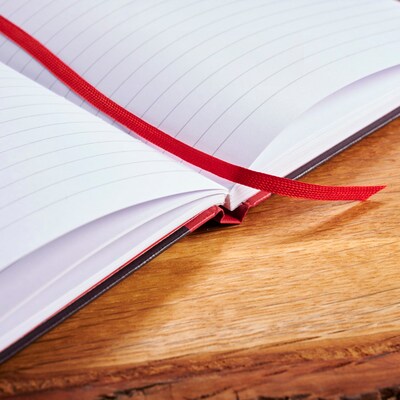 Black N' Red 1-Subject Professional Notebooks, 11 3/4" x 8 1/4", Wide Ruled, 96 Sheets, Black (JDK-D66174)