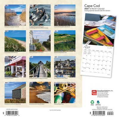 2023 BrownTrout Cape Cod 12 x 24 Monthly Wall Calendar, (9781975451394)