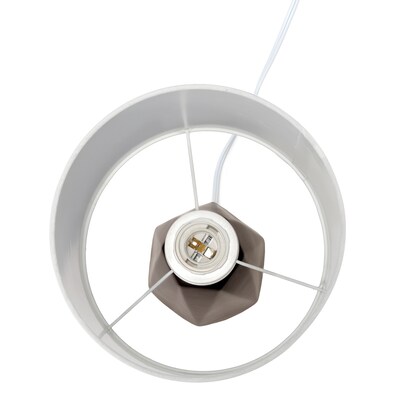 Simple Designs Ceramic Prism Table Lamp, Espresso Brown (LT2082-BWN)