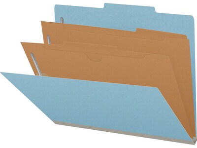 Medical Arts Press Pressboard Classification Folder, 2-Dividers, 2" Expansion, Letter Size, Blue, 10/Box (DV-T42-26-3BLU-PKT)