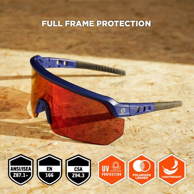 Ergodyne Skullerz AEGIR-AFAS-HCMI Anti-Fog Safety Glasses, Red Mirrored Lens (55230)