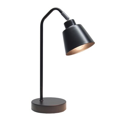 Simple Designs Sleek Essentials LED Desk Lamp, 16, Black (LD1077-BLK)