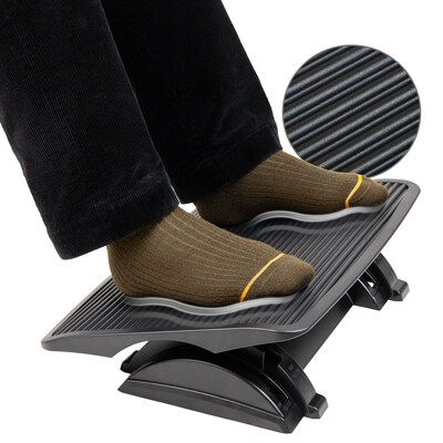 Mind Reader Tilt Adjustable Footrests, Black (FTLINE-BLK)