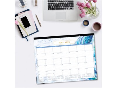2023-2024 Blue Sky Gemma 22 x 17 Academic Monthly Desk Pad Calendar, Blue/White (144384)