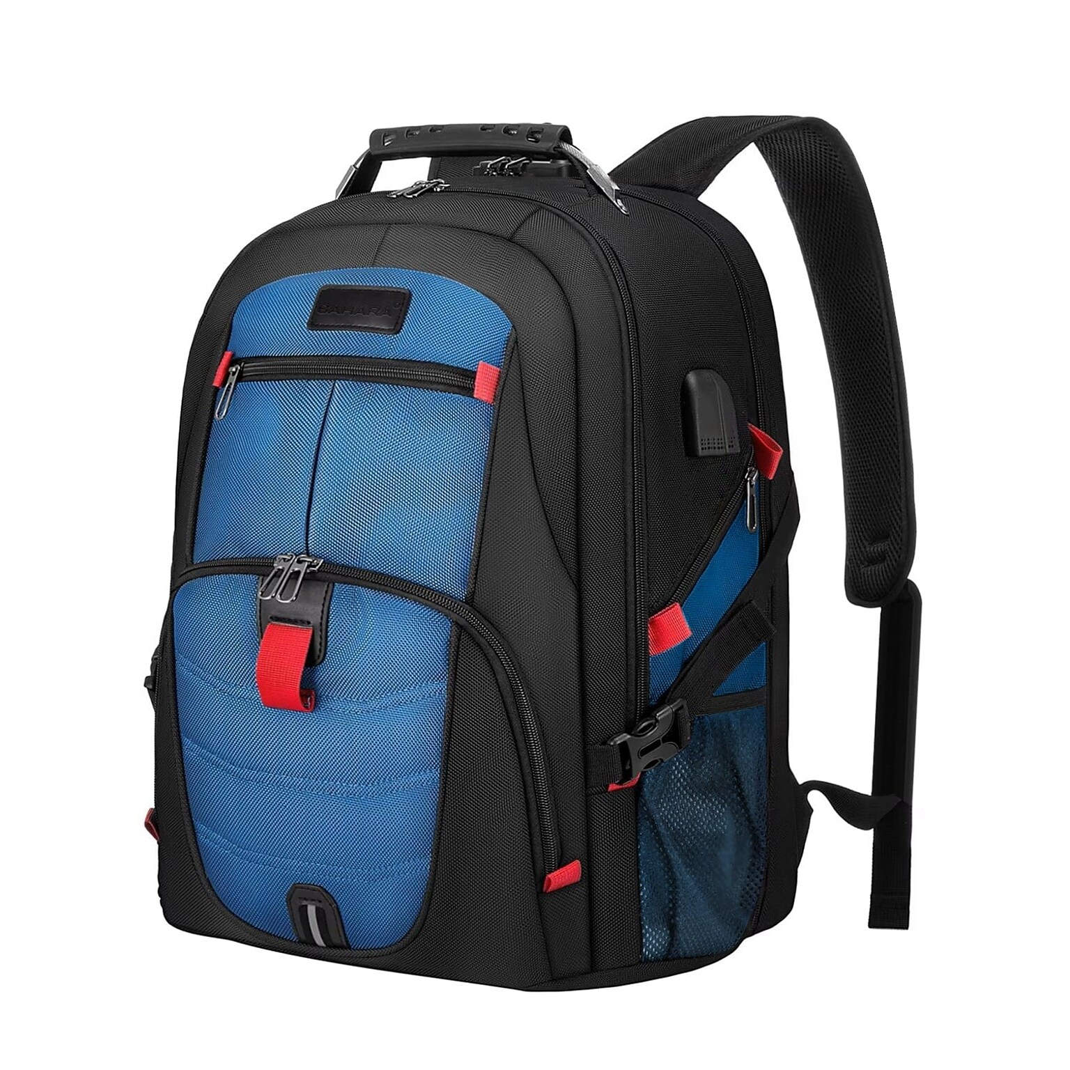 SaharaCase All-in-One Laptop Backpack, Large, Black/Blue (LT00087)
