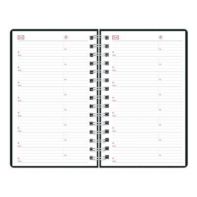 2027 Brownline DuraFlex 8" x 5" Daily & Monthly Appointment Book, Poly Cover, Black (CB634V.BLK-27)