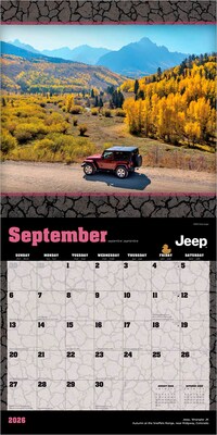 2026 BrownTrout Jeep 12" x 12" Monthly Wall Calendar (9798330701780)