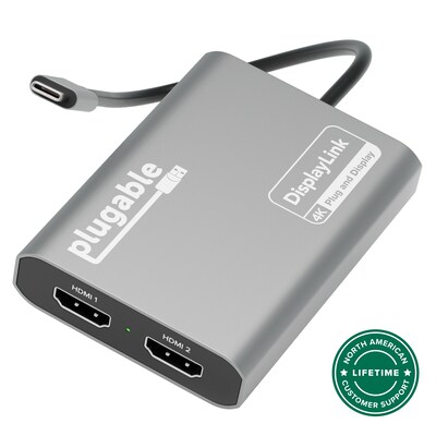 Plugable Dual Monitor USB-C to HDMI Adapter (USBC-6950M)