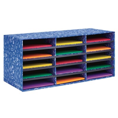 Bankers Box Classroom collection, 15-Compartment Literature Organizers, 28.5" x 12.375", Blue (3384301)