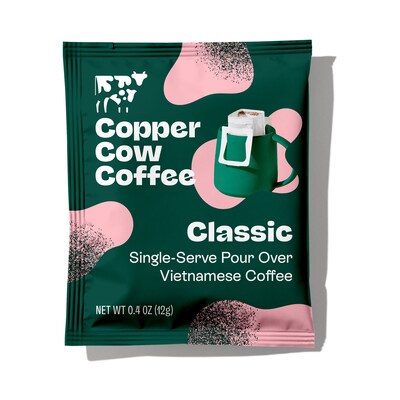 Copper Cow Coffee Classic Vietnamese Pour Over Coffee Packet, 5.08 oz., 12/Box (CCW02013)
