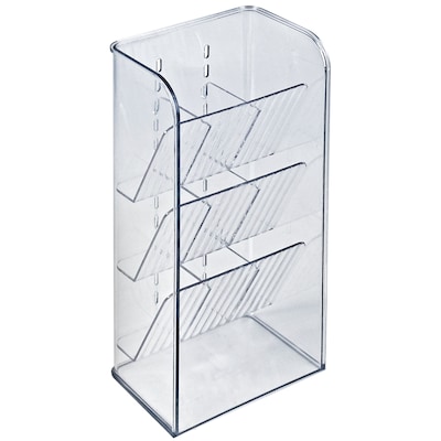 Azar Three Tier Tilt Organizer, 9.87 x 4.75x 3.12, Clear (556762)