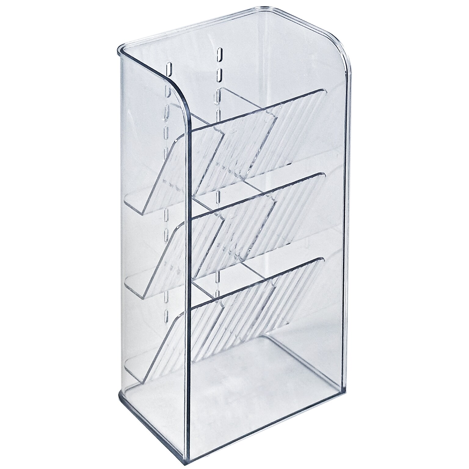 Azar Three Tier Tilt Organizer, 9.87 x 4.75x 3.12, Clear (556762)