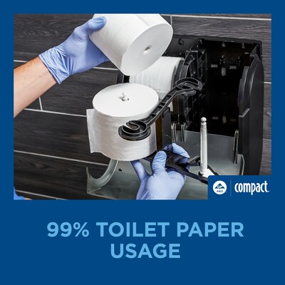 Georgia-Pacific Compact 2-Roll Side-by-Side Coreless Toilet Paper Dispenser, Gray (56783A)