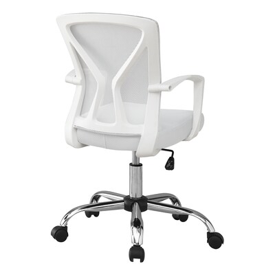 Monarch Specialties Inc. Ergonomic Mesh Swivel Computer and Desk Chair, White (I 7462)