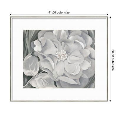 Amanti Art The White Calico Flower 1931 by Georgia O'Keeffe Wood Framed Wall Art Print, 41" x 36" (A42675530275)