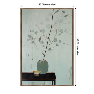 Amanti Art Branch in Vase by Treechild  Framed Canvas Wall Art Print, 23" x 33" (A42678302865)