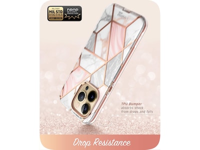 i-Blason Cosmo Marble Pink Case for iPhone 14 Pro Max (iPhone2022Pro-6.7-Cosmo-SP-Marble)