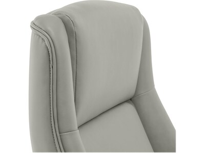 Thomasville Furniture Darius Ergonomic Bonded Leather Swivel Executive Chair, Gray (51490-GRY)