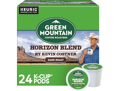 Green Mountain Coffee Roasters Horizon Blend by Kevin Costner Coffee, Keurig K-Cup Pod, Dark Roast,