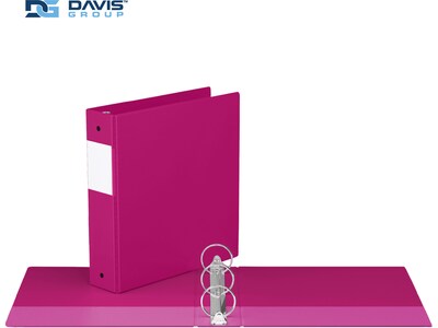 Davis Group Premium Economy 2" 3-Ring Non-View Binders, Pink, 6/Pack (2313-43-06)