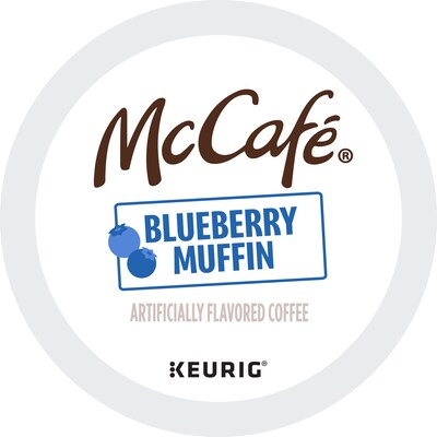 McCafe Blueberry Muffin Coffee Keurig K-Cup Pod, Light Roast, 24/Box (5000365844)