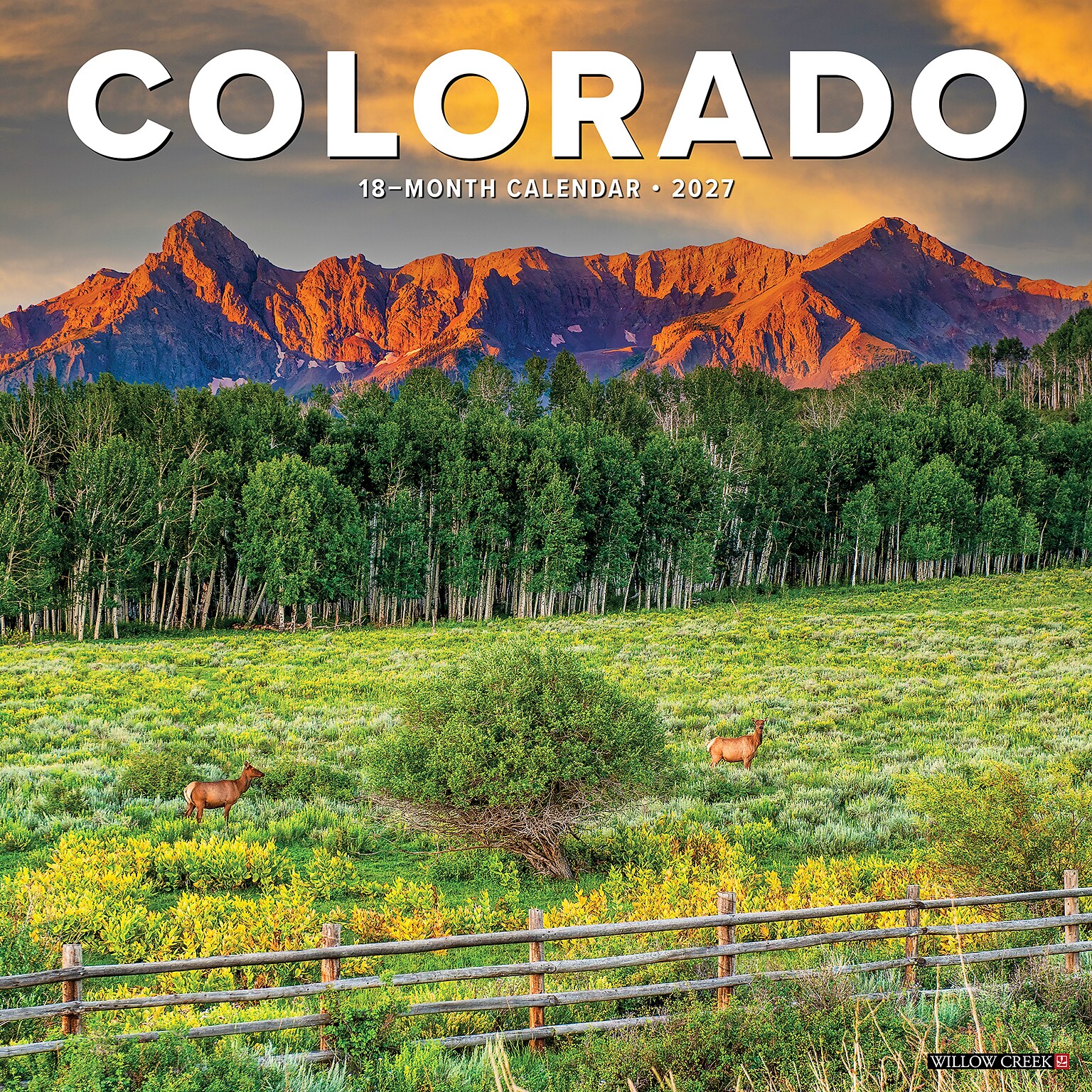 2027 Willow Creek Colorado 12 x 12 Monthly Wall Calendar, Assorted Colors (59821)