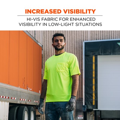 Ergodyne GloWear 8092 High Visibility Short Sleeve T-Shirt, Lime, 2XL (21796)
