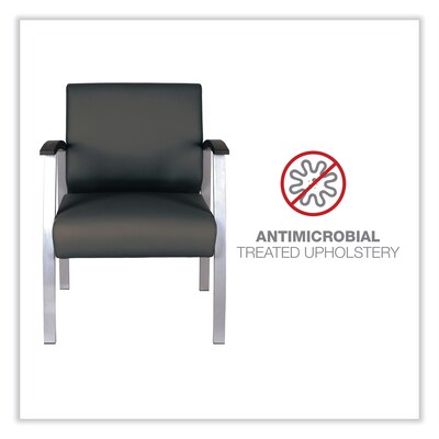 Alera metaLounge Series Polyurethane Guest Chair, Black (ALEML2319)