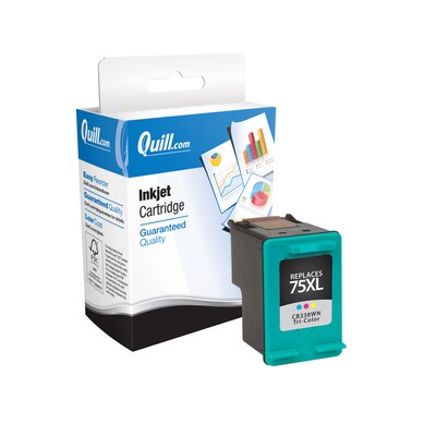 Quill Brand® Remanufactured Tri-Color High Yield Inkjet Cartridge  Replacement for HP 75XL (CB338WN)