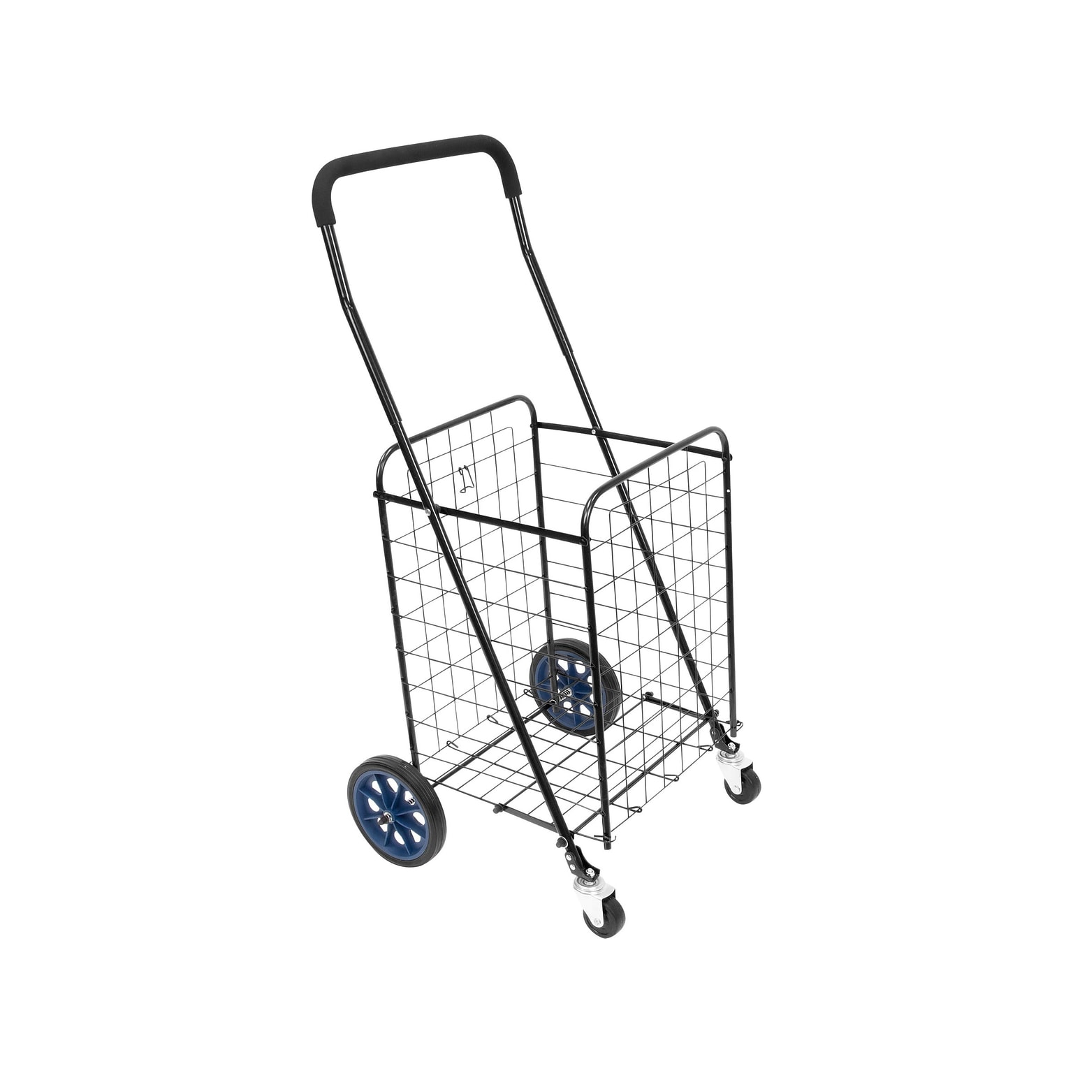 Mount-It! Small Rolling Utility Shopping Cart, 66 Lbs., Black (MI-907S)