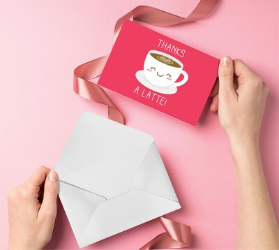Better Office Funny Pun Thank You Cards with Envelopes, 4" x 6", Assorted Colors, 50/Pack (64650-50PK)