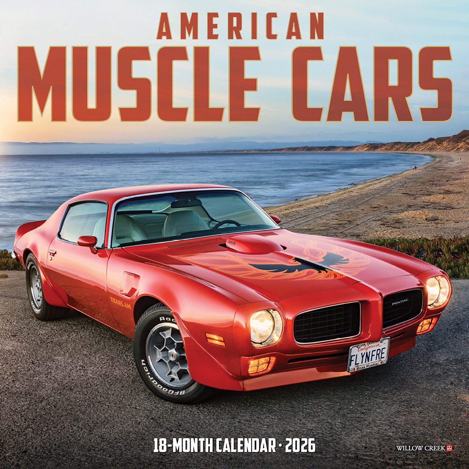 2026 Willow Creek American Muscle Cars 7 x 7 Monthly Wall Calendar (53423)