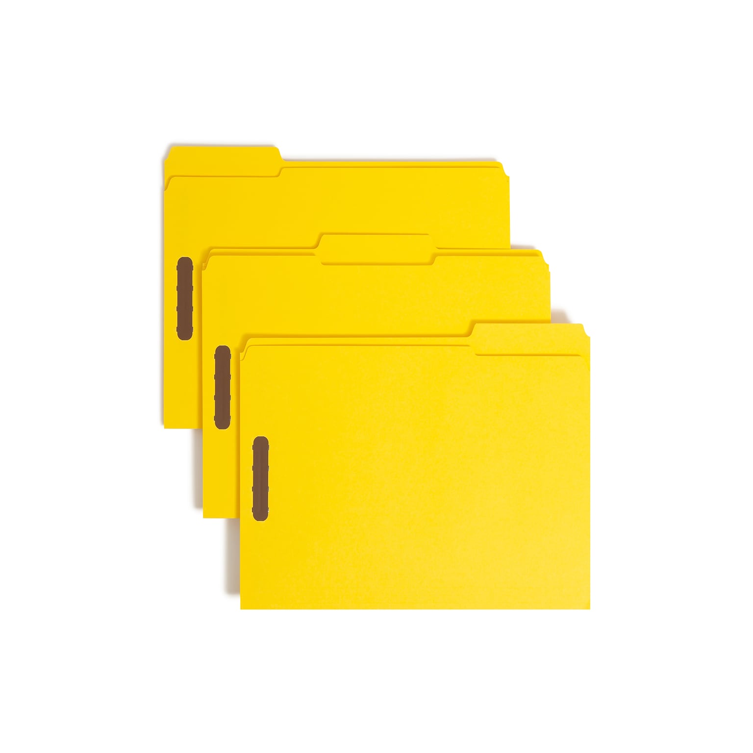 Smead Fastener File Folders, 2 Fasteners, Reinforced 1/3-Cut Tab, Letter Size, Yellow, 50/Box (12940)