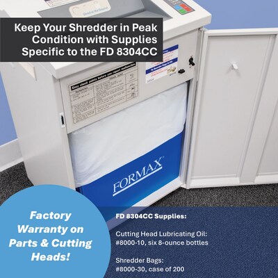 Formax OnSite 8304CC 7-Sheet Cross-Cut Deskside Shredder (FD 8304CC)