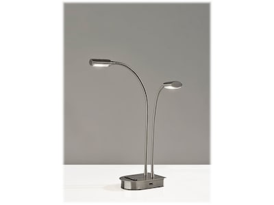 Adesso Eternity LED Desk Lamp, 20.75", Brushed Steel (5026-22)