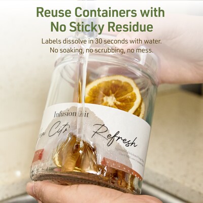 Avery Dissolvable Rectangle Multipurpose Labels, 2.25" x 7.75", Off-white, 100/Pack (94244)