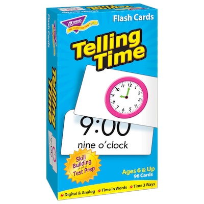 Trend Enterprises Telling Time Flash Cards, 96/Pack (T-53108)