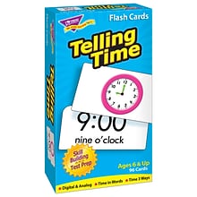 Trend Enterprises Telling Time Flash Cards, 96/Pack (T-53108)